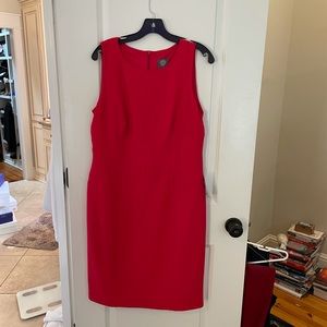 Vince Camuto hot pink sheath dress, size 14
